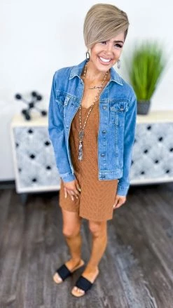 The ZigZag Stripe Brown Graceful Feelings Romper [NO RETURNS]