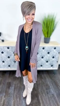 The ZigZag Stripe OUTERWEAR Brown Making Promises Cardigan