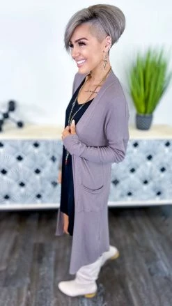 The ZigZag Stripe OUTERWEAR Brown Making Promises Cardigan