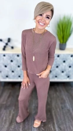 The ZigZag Stripe Brown Morning Errands Set MATCHING SETS