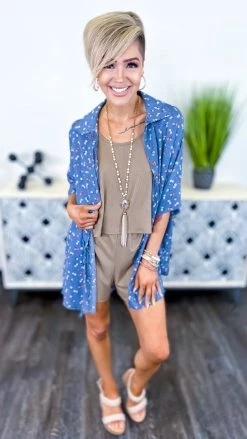 The ZigZag Stripe Brown Natural Comfort Romper [NO RETURNS]