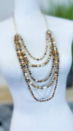 Your Fashion Wholesale ACCESSORIES Brown Nichole Necklace