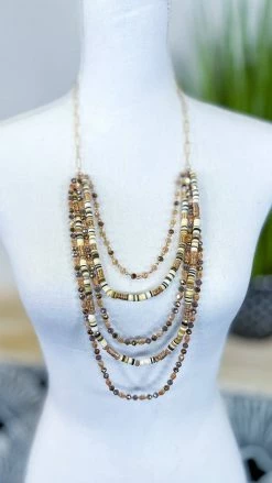 Your Fashion Wholesale ACCESSORIES Brown Nichole Necklace