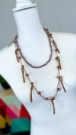 Lost & Found ACCESSORIES Brown Nicki Necklace