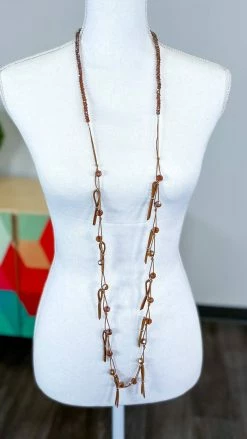 Lost & Found ACCESSORIES Brown Nicki Necklace