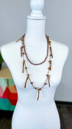 Lost & Found ACCESSORIES Brown Nicki Necklace