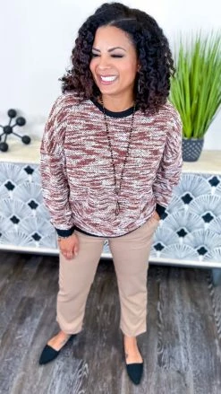 The ZigZag Stripe Brown Promised Love Sweater