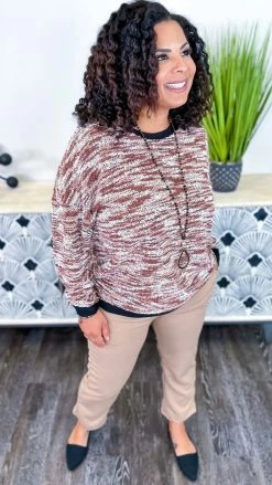 The ZigZag Stripe Brown Promised Love Sweater