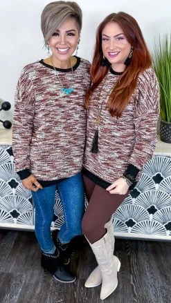 The ZigZag Stripe Brown Promised Love Sweater