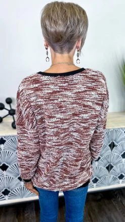 The ZigZag Stripe Brown Promised Love Sweater