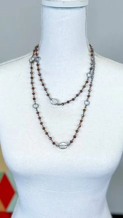 Lost & Found ACCESSORIES Brown Raelyn Necklace