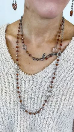 Lost & Found ACCESSORIES Brown Raelyn Necklace