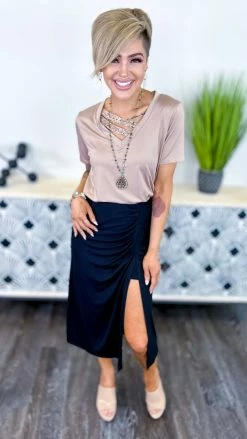 The ZigZag Stripe Brown Sequin Sensation Top