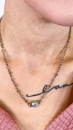 Lost & Found Brown Sophie Crystal Necklace ACCESSORIES