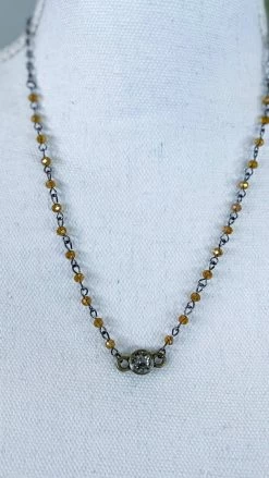 Lost & Found Brown Sophie Crystal Necklace ACCESSORIES