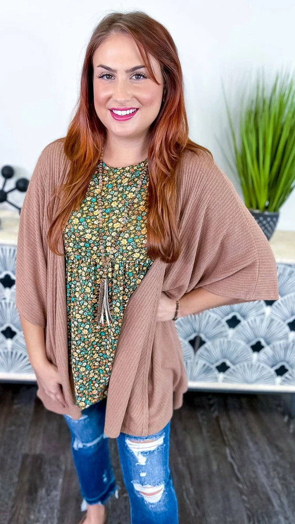 The ZigZag Stripe Brown Subtle Style Cardigan OUTERWEAR