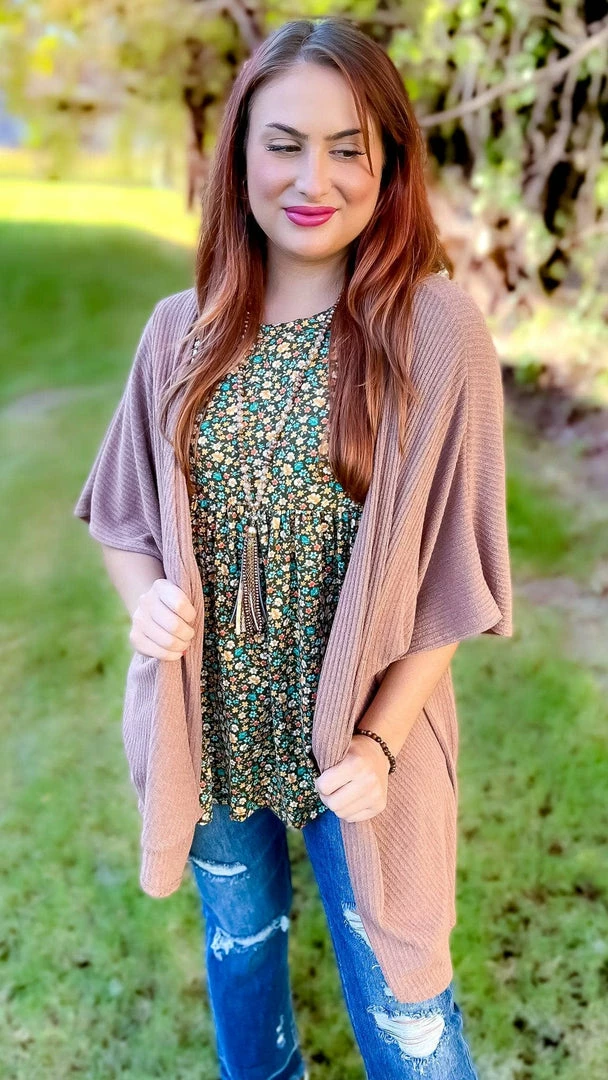 The ZigZag Stripe Brown Subtle Style Cardigan OUTERWEAR