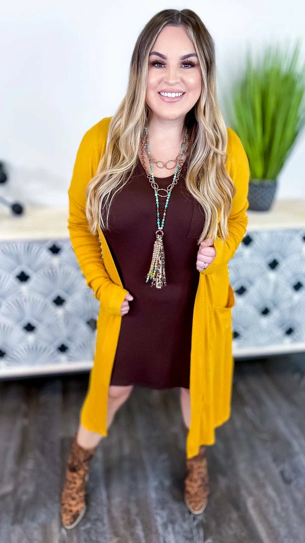 The ZigZag Stripe Brown T-Shirt Dress DRESSES