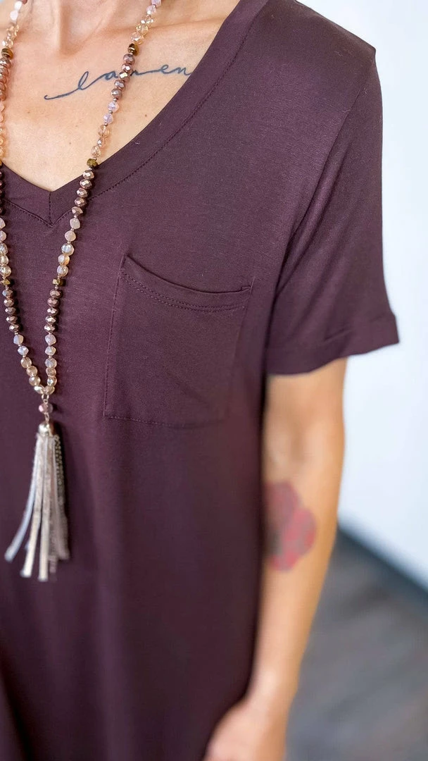 The ZigZag Stripe Brown T-Shirt Dress DRESSES