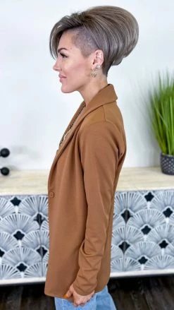 The ZigZag Stripe Brown Wow Factor Blazer