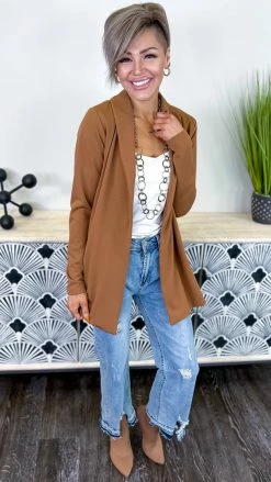 The ZigZag Stripe Brown Wow Factor Blazer