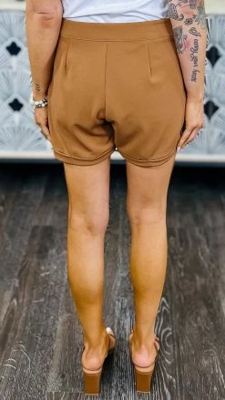 The ZigZag Stripe BOTTOMS Brown Wow Factor Shorts [NO RETURNS]