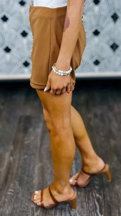 The ZigZag Stripe BOTTOMS Brown Wow Factor Shorts [NO RETURNS]