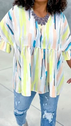 The ZigZag Stripe Brunch Break Top