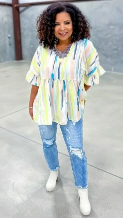 The ZigZag Stripe Brunch Break Top