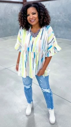 The ZigZag Stripe Brunch Break Top