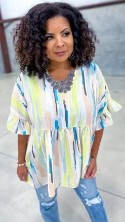 The ZigZag Stripe Brunch Break Top