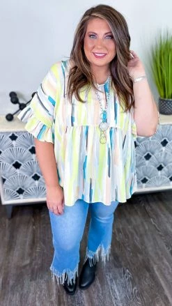 The ZigZag Stripe Brunch Break Top