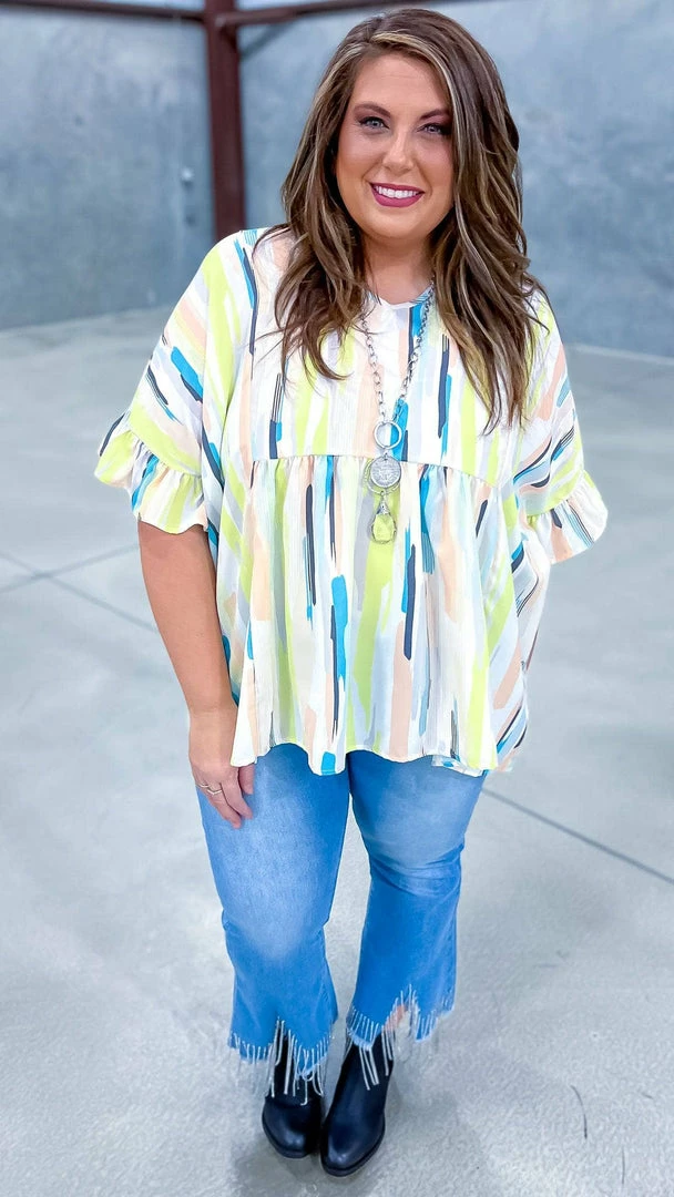 The ZigZag Stripe Brunch Break Top