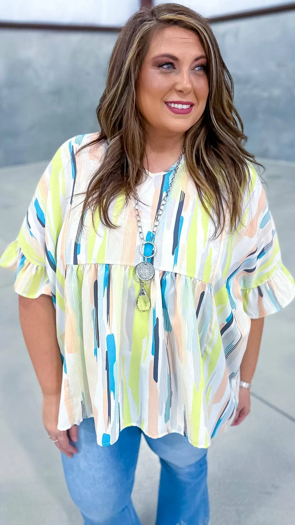 The ZigZag Stripe Brunch Break Top