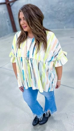 The ZigZag Stripe Brunch Break Top