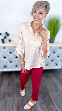 The ZigZag Stripe Burgundy Higher Standards Pants