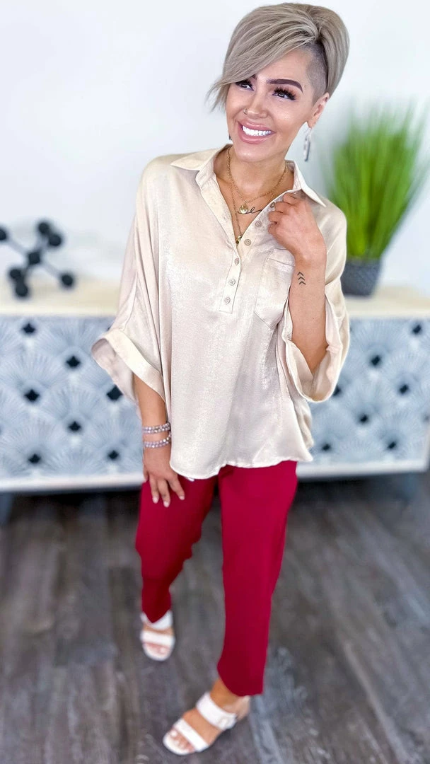 The ZigZag Stripe Burgundy Higher Standards Pants