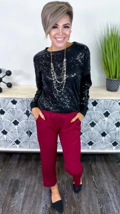 The ZigZag Stripe Burgundy Higher Standards Pants