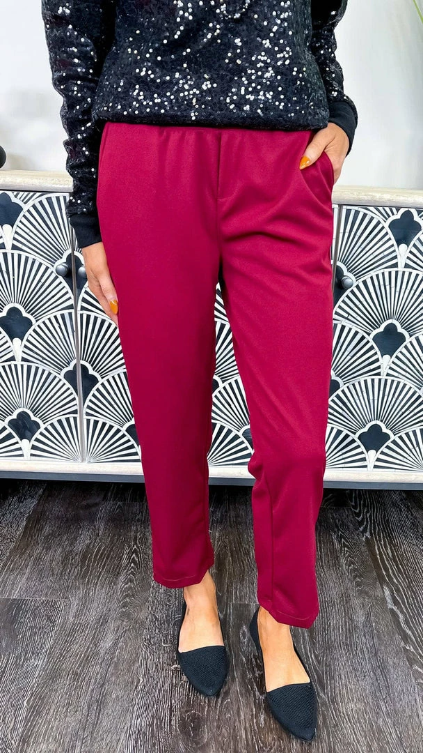 The ZigZag Stripe Burgundy Higher Standards Pants