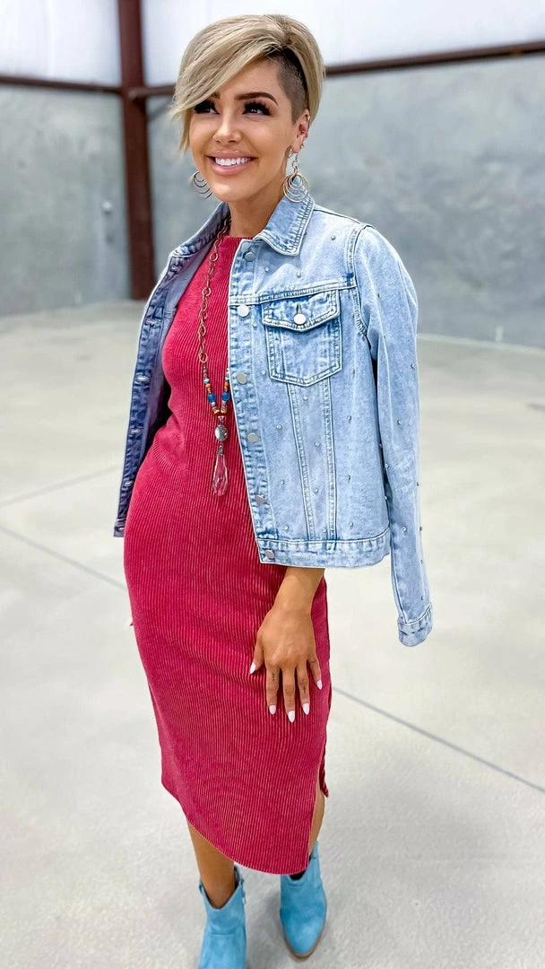 The ZigZag Stripe Burgundy Romantic Nights Dress DRESSES