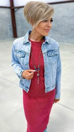 The ZigZag Stripe Burgundy Romantic Nights Dress DRESSES