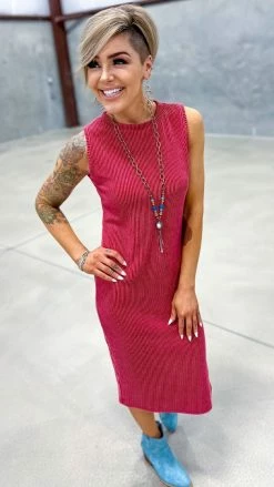 The ZigZag Stripe Burgundy Romantic Nights Dress DRESSES