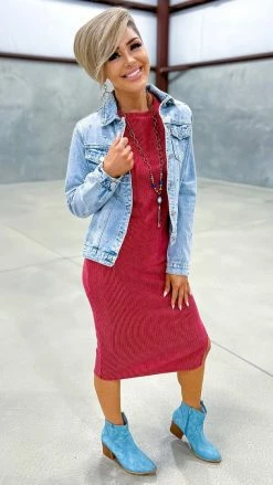 The ZigZag Stripe Burgundy Romantic Nights Dress DRESSES