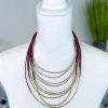 MOA Burgundy Stella Necklace [NO RETURNS] ACCESSORIES