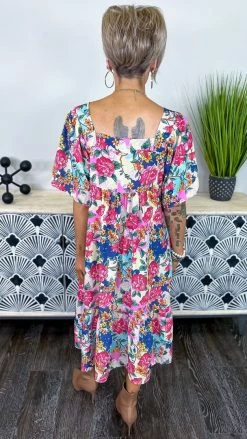 The ZigZag Stripe Buy Me Roses Dress DRESSES