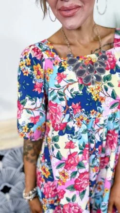 The ZigZag Stripe Buy Me Roses Dress DRESSES