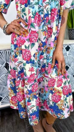 The ZigZag Stripe Buy Me Roses Dress DRESSES