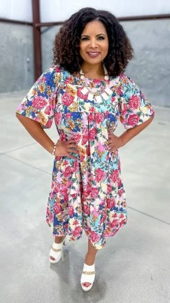 The ZigZag Stripe Buy Me Roses Dress DRESSES