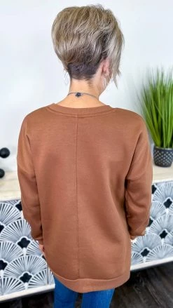Zenana Camel Chilly Day Sweatshirt TOPS & TUNICS