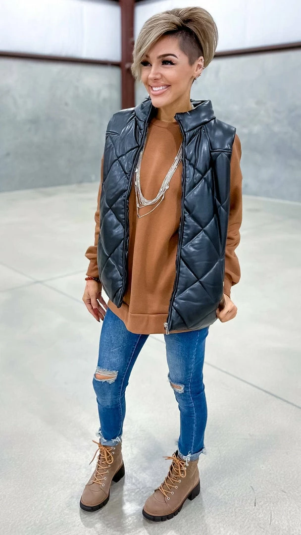 Zenana Camel Chilly Day Sweatshirt TOPS & TUNICS